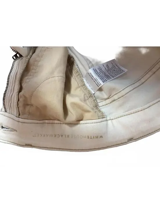 White House Black Market Y2k Cream Cropped Pants. Spring Y2K. Size 2. - Picture 10 of 11